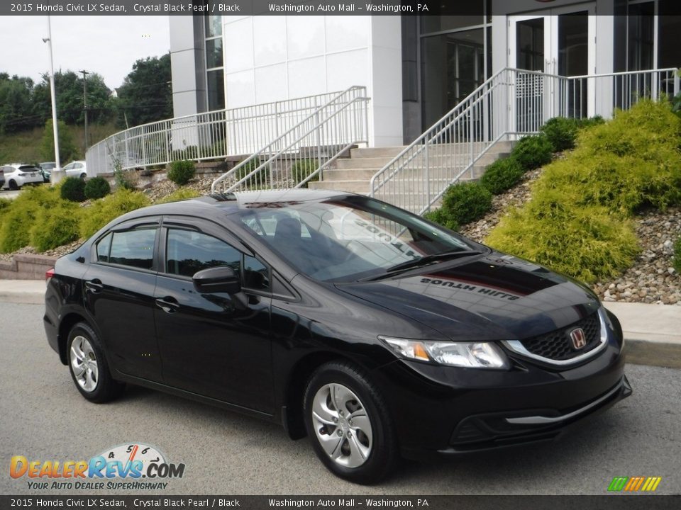 2015 Honda Civic LX Sedan Crystal Black Pearl / Black Photo #1