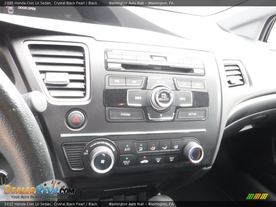 2015 Honda Civic LX Sedan Crystal Black Pearl / Black Photo #3