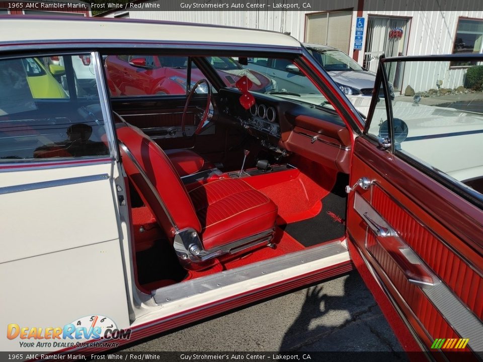 1965 AMC Rambler Marlin Frost White / Red/White Photo #12