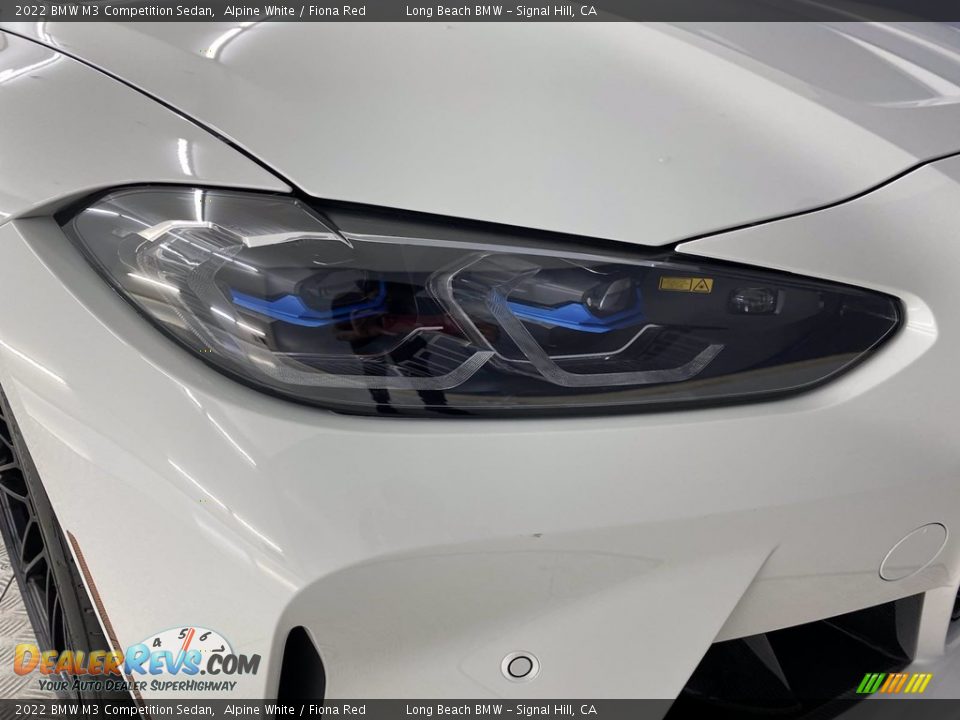 2022 BMW M3 Competition Sedan Alpine White / Fiona Red Photo #4