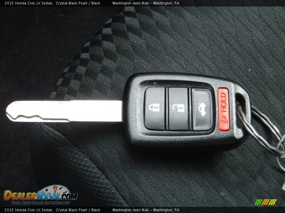 2015 Honda Civic LX Sedan Crystal Black Pearl / Black Photo #5