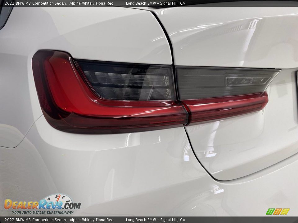 2022 BMW M3 Competition Sedan Alpine White / Fiona Red Photo #6