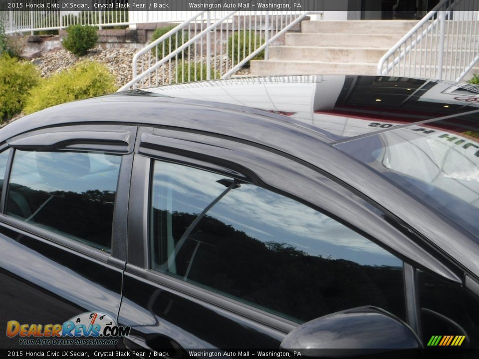 2015 Honda Civic LX Sedan Crystal Black Pearl / Black Photo #7