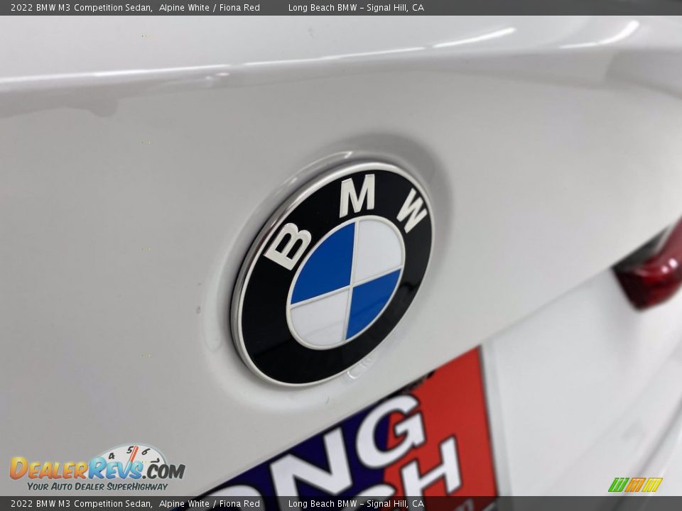 2022 BMW M3 Competition Sedan Alpine White / Fiona Red Photo #7
