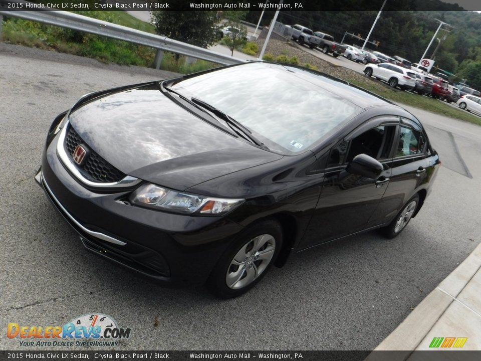 2015 Honda Civic LX Sedan Crystal Black Pearl / Black Photo #9