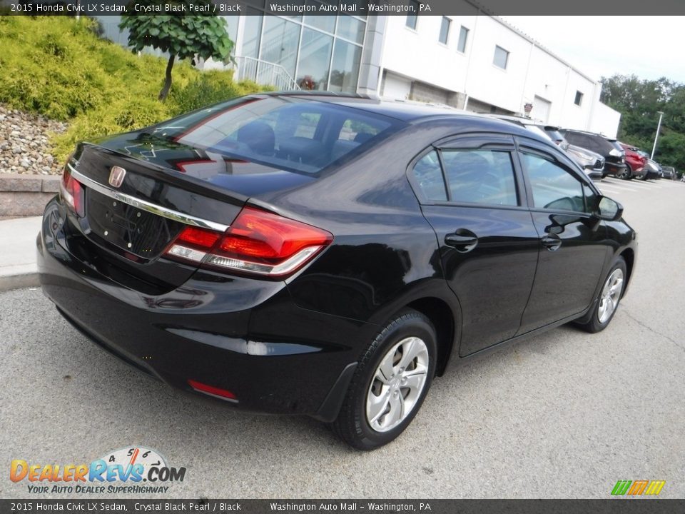 2015 Honda Civic LX Sedan Crystal Black Pearl / Black Photo #12