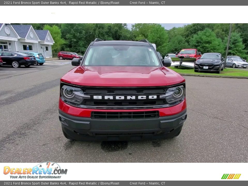 2021 Ford Bronco Sport Outer Banks 4x4 Rapid Red Metallic / Ebony/Roast Photo #2