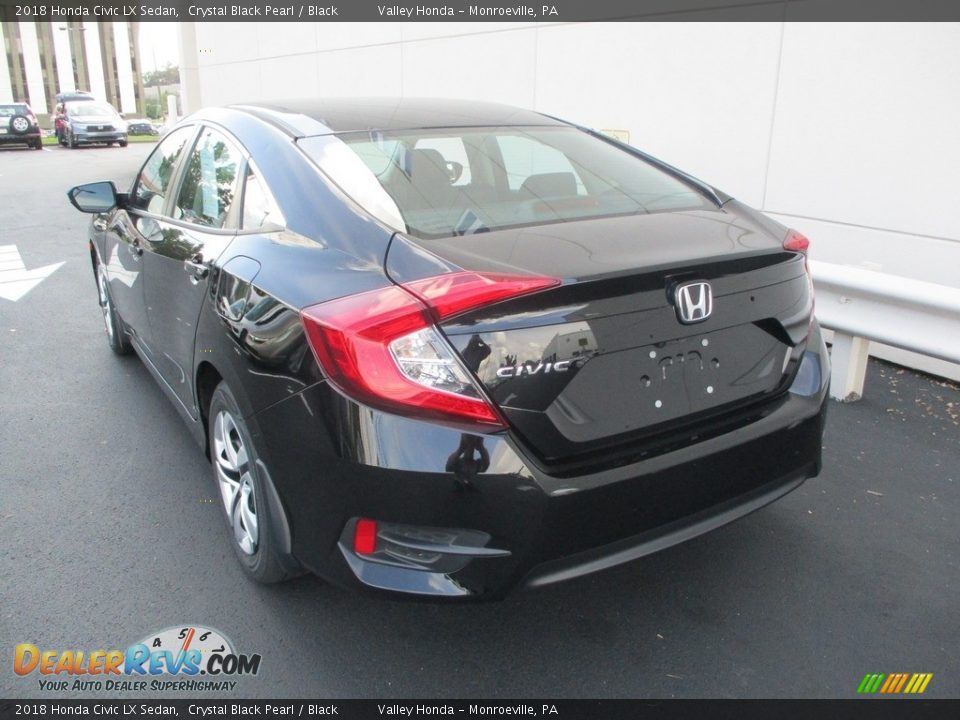 2018 Honda Civic LX Sedan Crystal Black Pearl / Black Photo #3