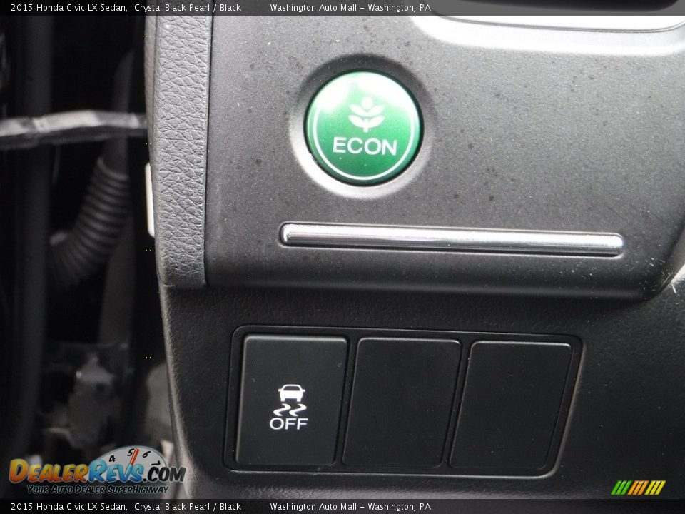 2015 Honda Civic LX Sedan Crystal Black Pearl / Black Photo #14
