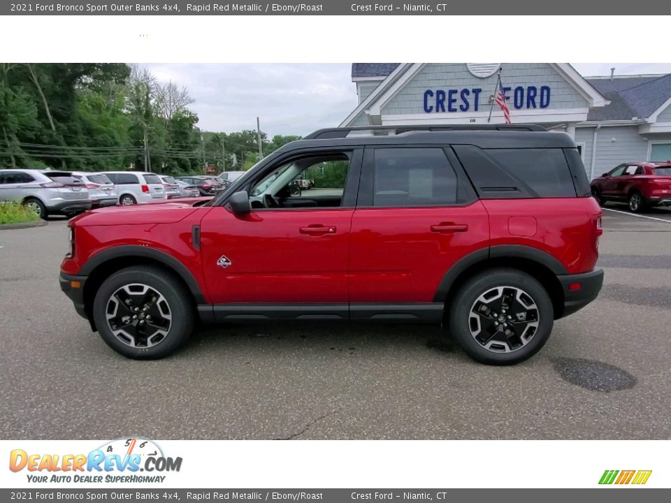 2021 Ford Bronco Sport Outer Banks 4x4 Rapid Red Metallic / Ebony/Roast Photo #4