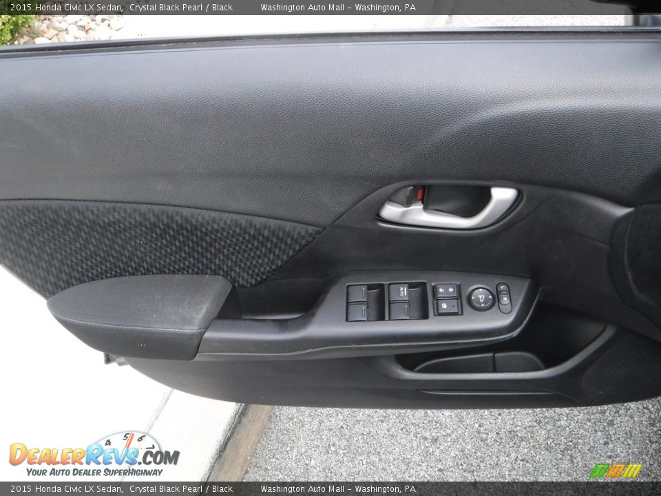 2015 Honda Civic LX Sedan Crystal Black Pearl / Black Photo #15