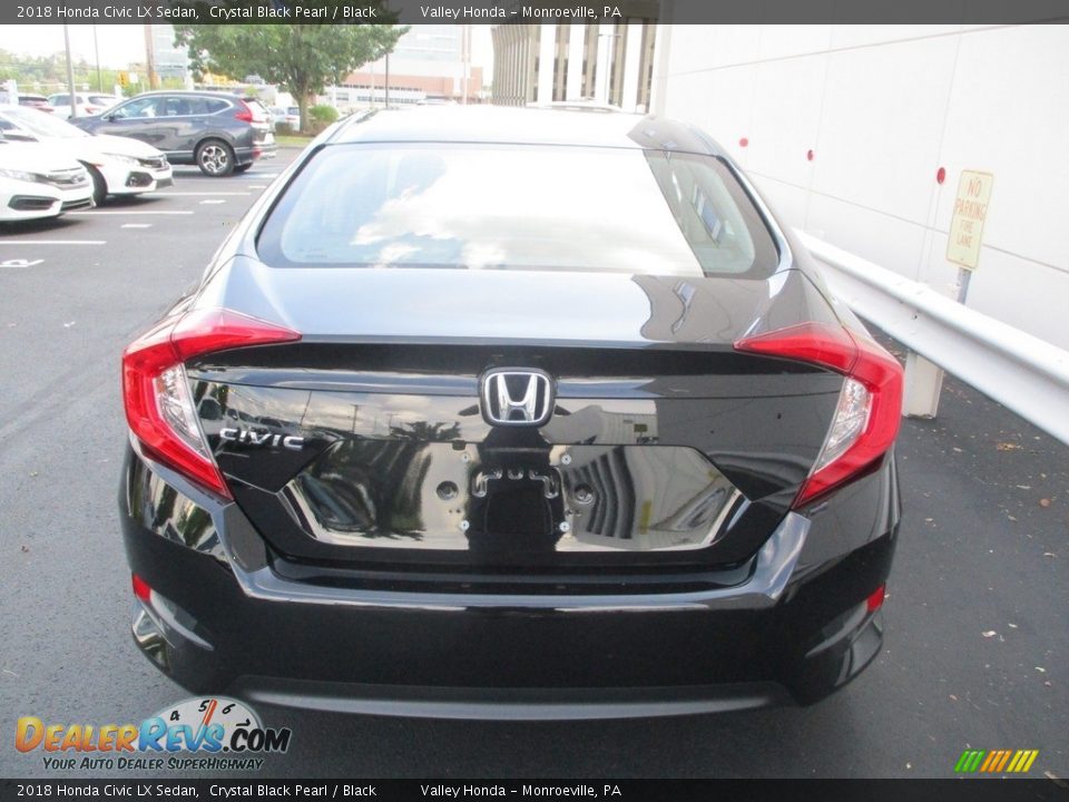 2018 Honda Civic LX Sedan Crystal Black Pearl / Black Photo #4