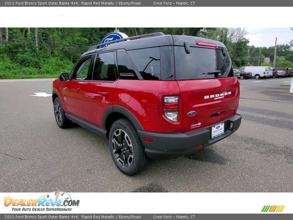 2021 Ford Bronco Sport Outer Banks 4x4 Rapid Red Metallic / Ebony/Roast Photo #5