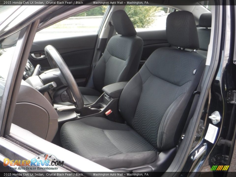 2015 Honda Civic LX Sedan Crystal Black Pearl / Black Photo #16