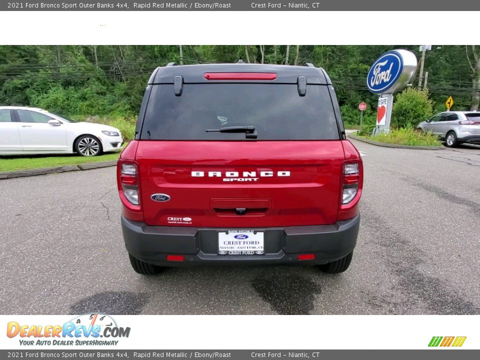 2021 Ford Bronco Sport Outer Banks 4x4 Rapid Red Metallic / Ebony/Roast Photo #6