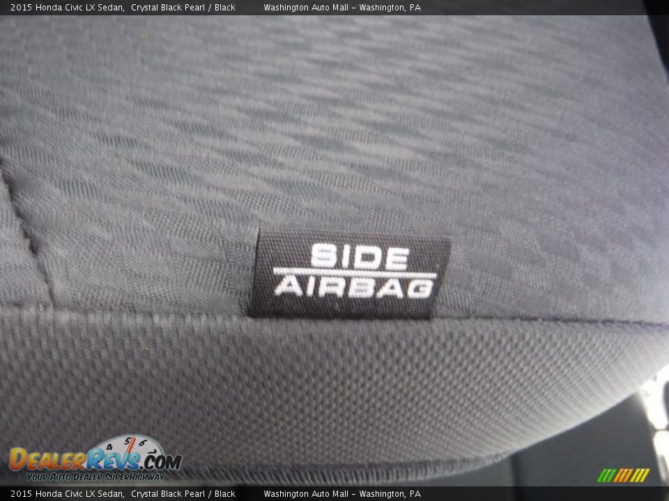 2015 Honda Civic LX Sedan Crystal Black Pearl / Black Photo #17