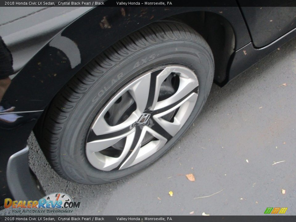 2018 Honda Civic LX Sedan Crystal Black Pearl / Black Photo #6