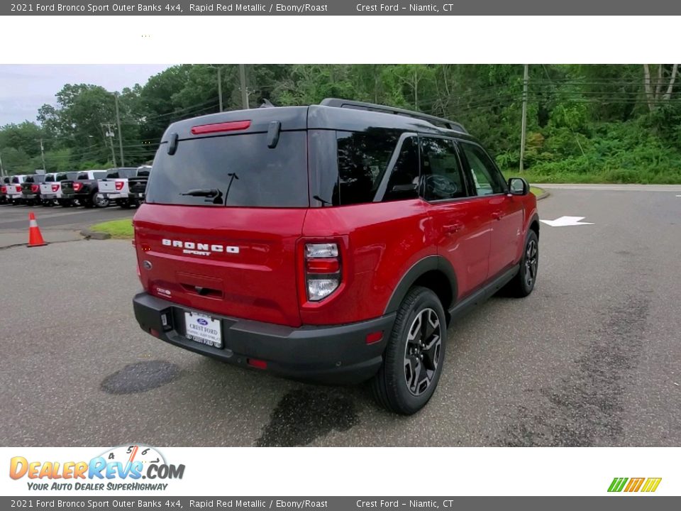 2021 Ford Bronco Sport Outer Banks 4x4 Rapid Red Metallic / Ebony/Roast Photo #7