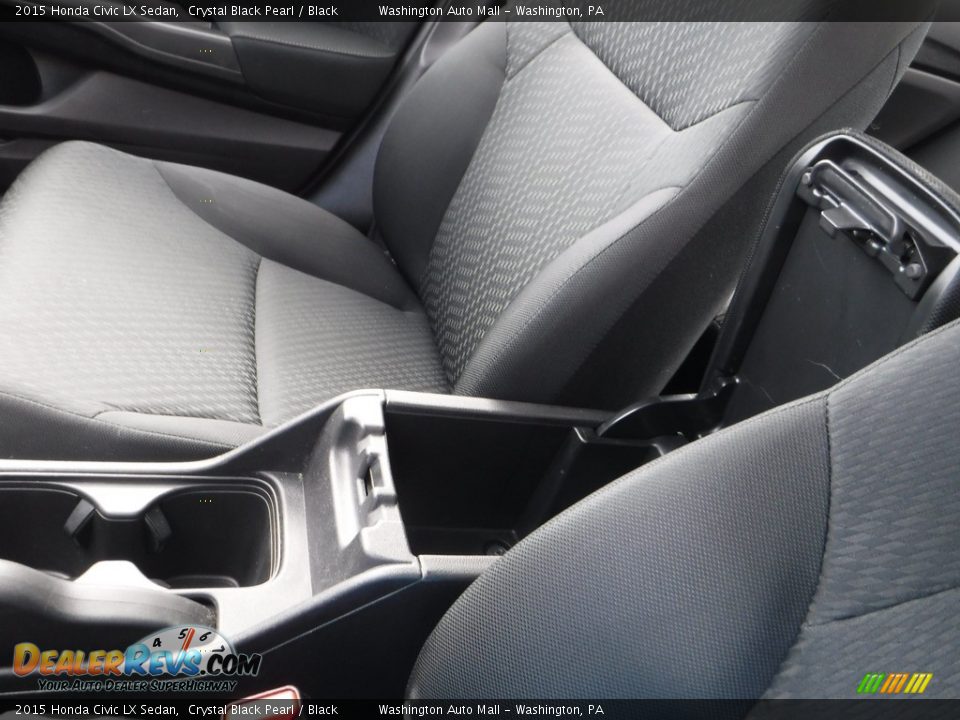 2015 Honda Civic LX Sedan Crystal Black Pearl / Black Photo #19