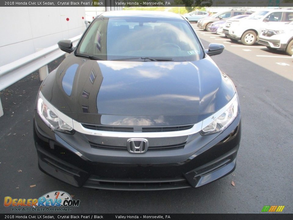 2018 Honda Civic LX Sedan Crystal Black Pearl / Black Photo #8
