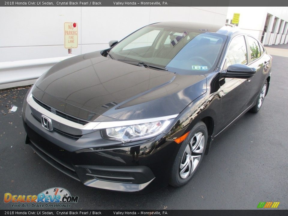 2018 Honda Civic LX Sedan Crystal Black Pearl / Black Photo #9