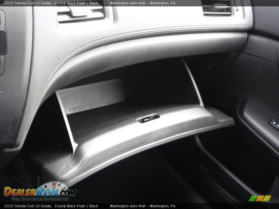 2015 Honda Civic LX Sedan Crystal Black Pearl / Black Photo #21