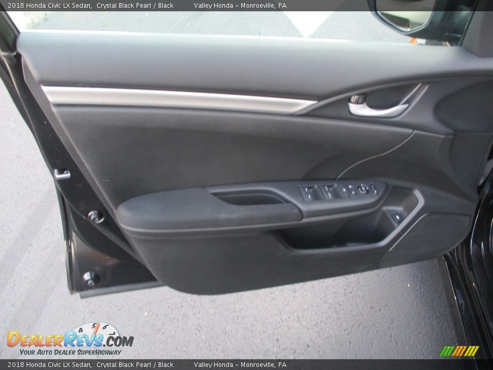 2018 Honda Civic LX Sedan Crystal Black Pearl / Black Photo #10