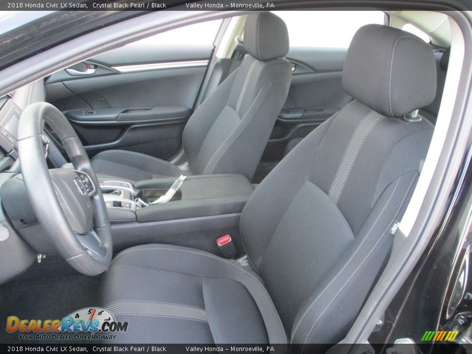 2018 Honda Civic LX Sedan Crystal Black Pearl / Black Photo #11