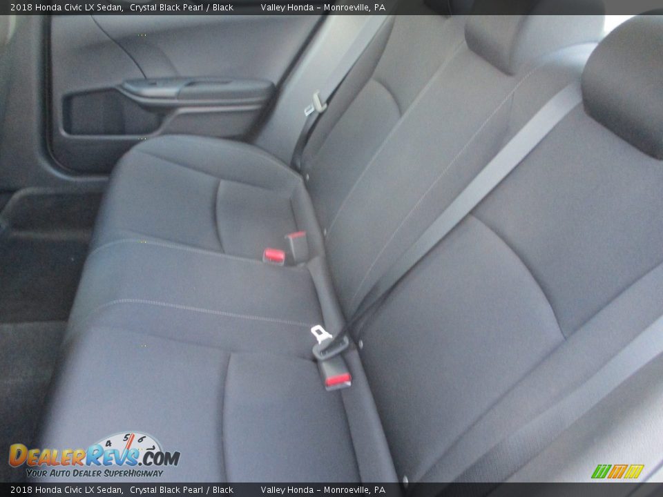 2018 Honda Civic LX Sedan Crystal Black Pearl / Black Photo #12