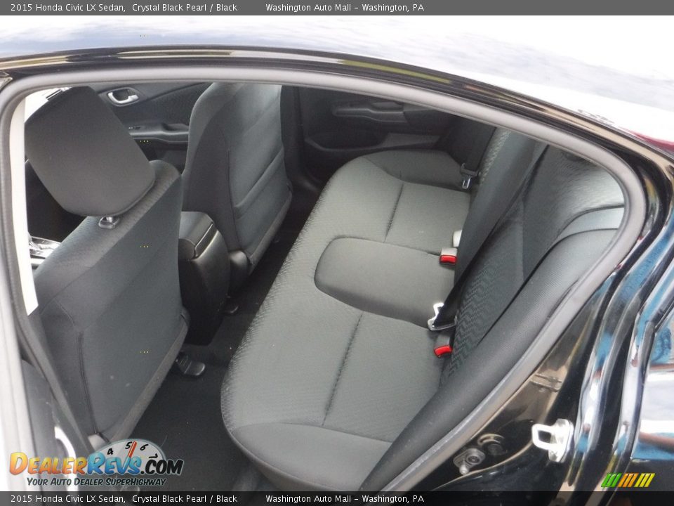2015 Honda Civic LX Sedan Crystal Black Pearl / Black Photo #25