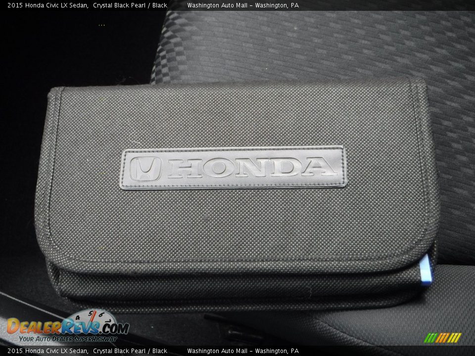 2015 Honda Civic LX Sedan Crystal Black Pearl / Black Photo #26
