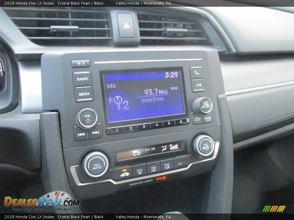 2018 Honda Civic LX Sedan Crystal Black Pearl / Black Photo #14