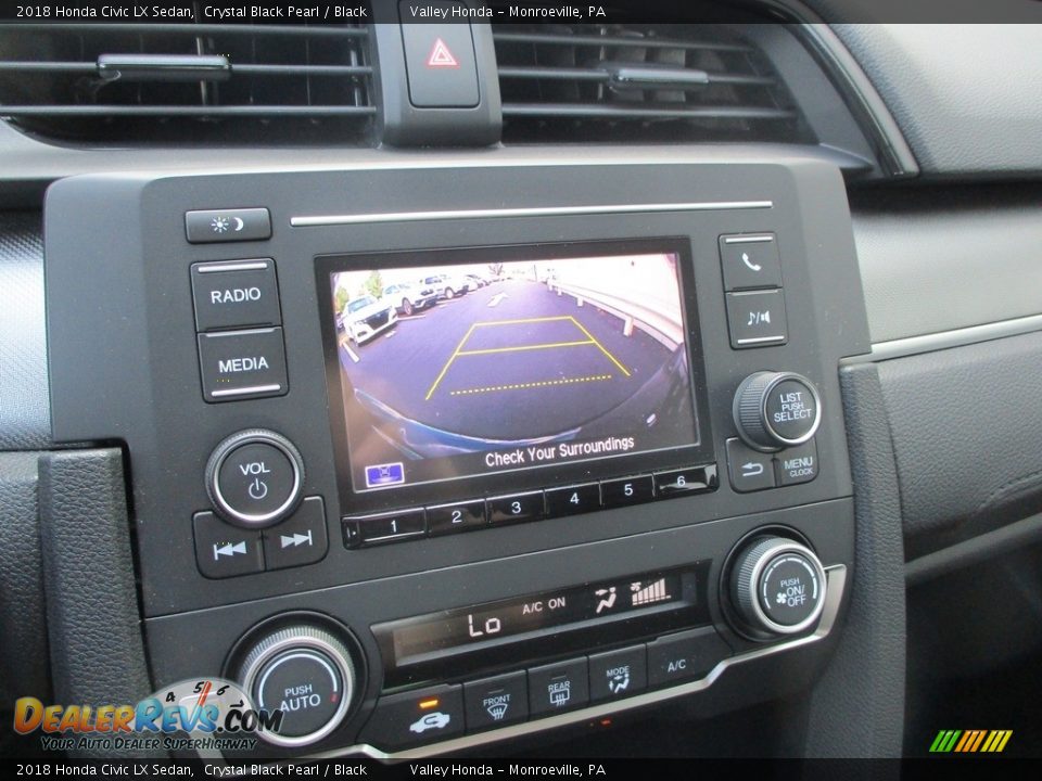 2018 Honda Civic LX Sedan Crystal Black Pearl / Black Photo #15