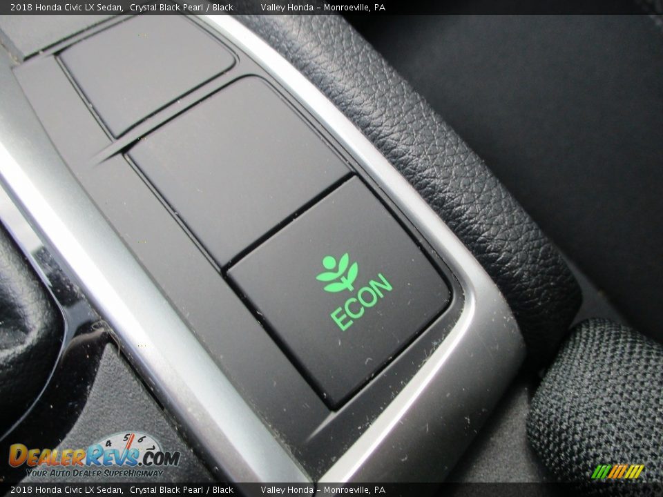 2018 Honda Civic LX Sedan Crystal Black Pearl / Black Photo #16