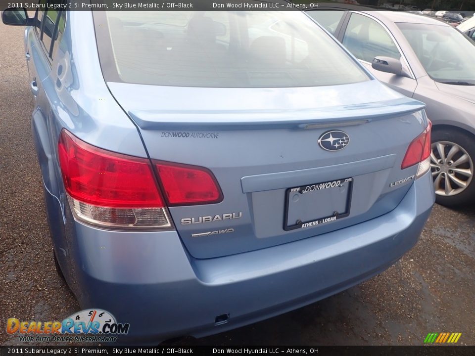 2011 Subaru Legacy 2.5i Premium Sky Blue Metallic / Off-Black Photo #11