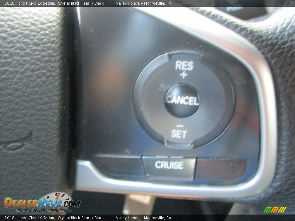 2018 Honda Civic LX Sedan Crystal Black Pearl / Black Photo #18
