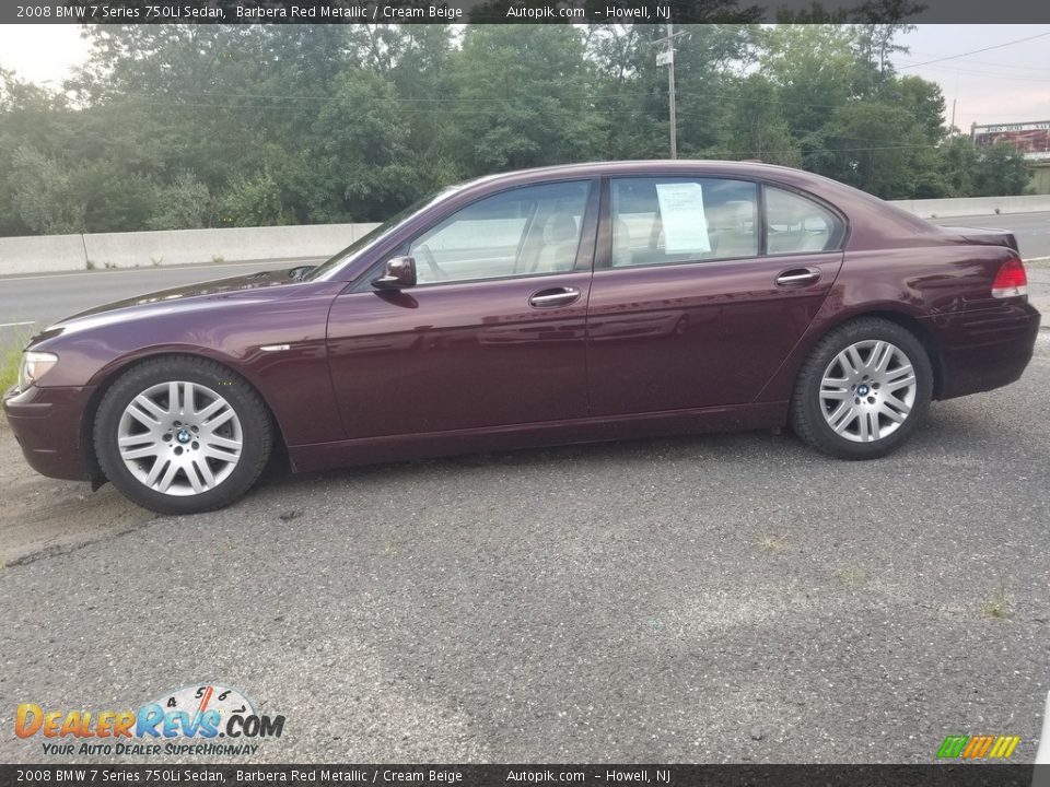 Barbera Red Metallic 2008 BMW 7 Series 750Li Sedan Photo #6