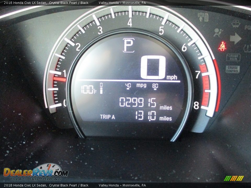 2018 Honda Civic LX Sedan Crystal Black Pearl / Black Photo #20
