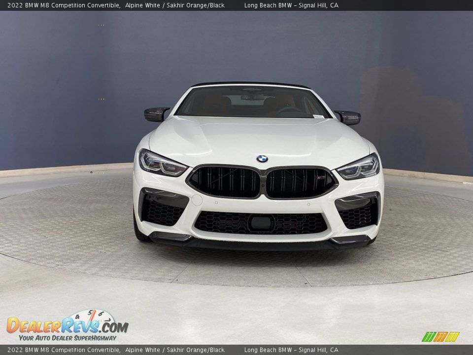 2022 BMW M8 Competition Convertible Alpine White / Sakhir Orange/Black Photo #2