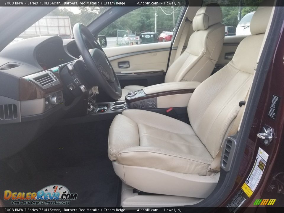 Front Seat of 2008 BMW 7 Series 750Li Sedan Photo #9