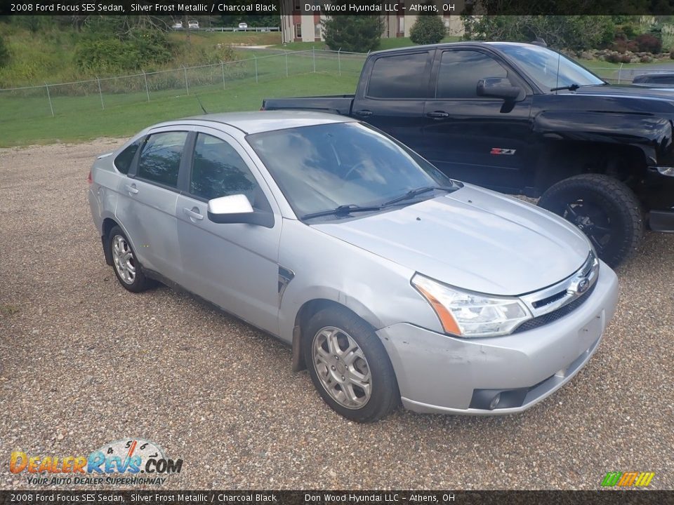 2008 Ford Focus SES Sedan Silver Frost Metallic / Charcoal Black Photo #2