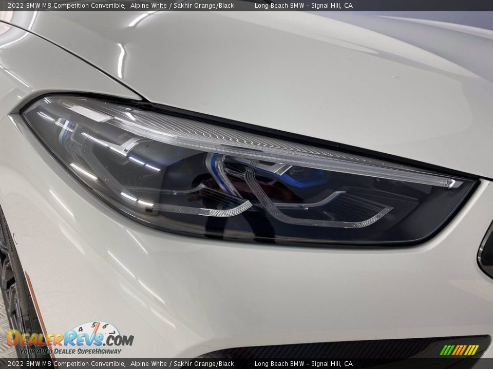 2022 BMW M8 Competition Convertible Alpine White / Sakhir Orange/Black Photo #4