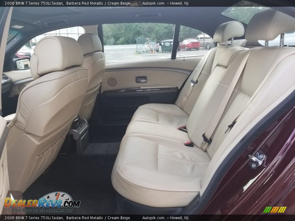 Rear Seat of 2008 BMW 7 Series 750Li Sedan Photo #11