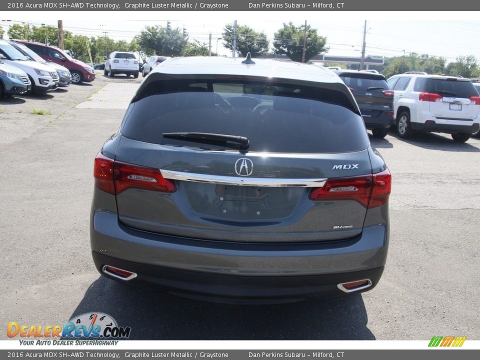 2016 Acura MDX SH-AWD Technology Graphite Luster Metallic / Graystone Photo #6