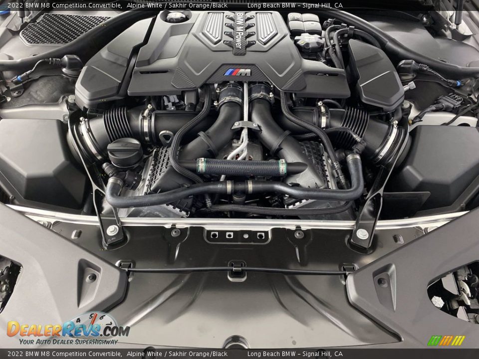 2022 BMW M8 Competition Convertible 4.4 Liter M TwinPower Turbocharged DOHC 32-Valve VVT V8 Engine Photo #9