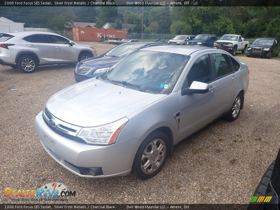 2008 Ford Focus SES Sedan Silver Frost Metallic / Charcoal Black Photo #7