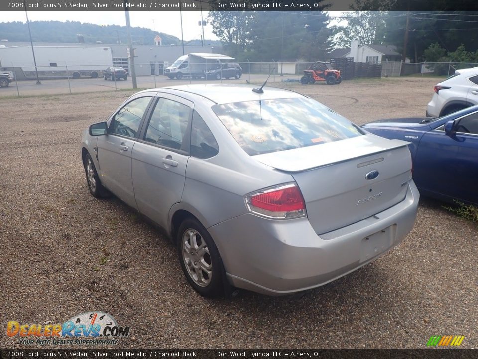 2008 Ford Focus SES Sedan Silver Frost Metallic / Charcoal Black Photo #9