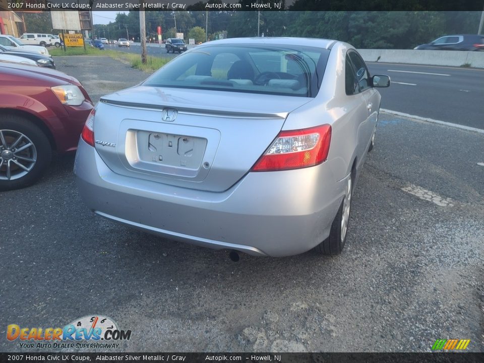 2007 Honda Civic LX Coupe Alabaster Silver Metallic / Gray Photo #5