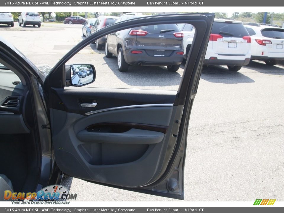 2016 Acura MDX SH-AWD Technology Graphite Luster Metallic / Graystone Photo #17