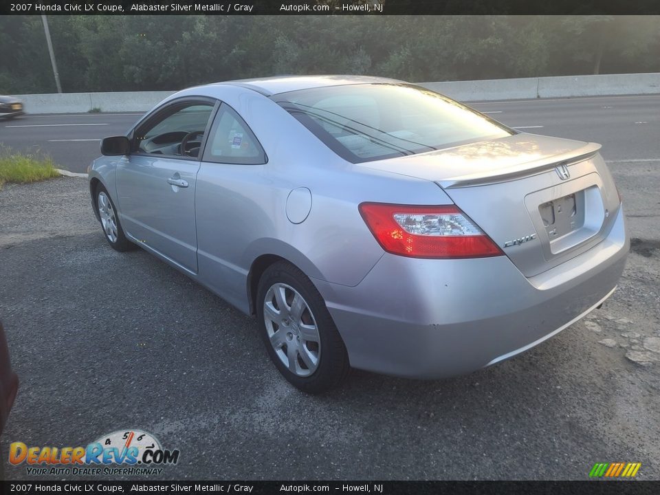 2007 Honda Civic LX Coupe Alabaster Silver Metallic / Gray Photo #7